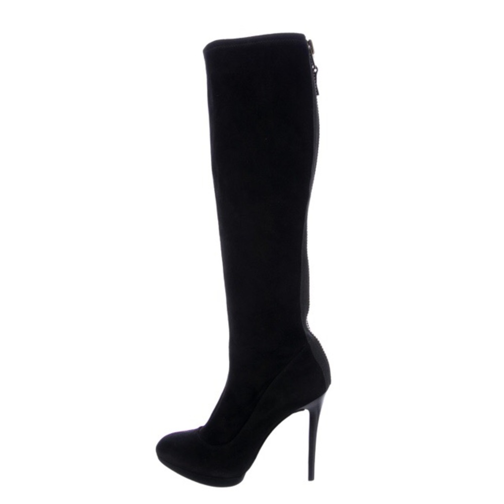 B Brian Atwood Black Suede High Heel Boots 10.5